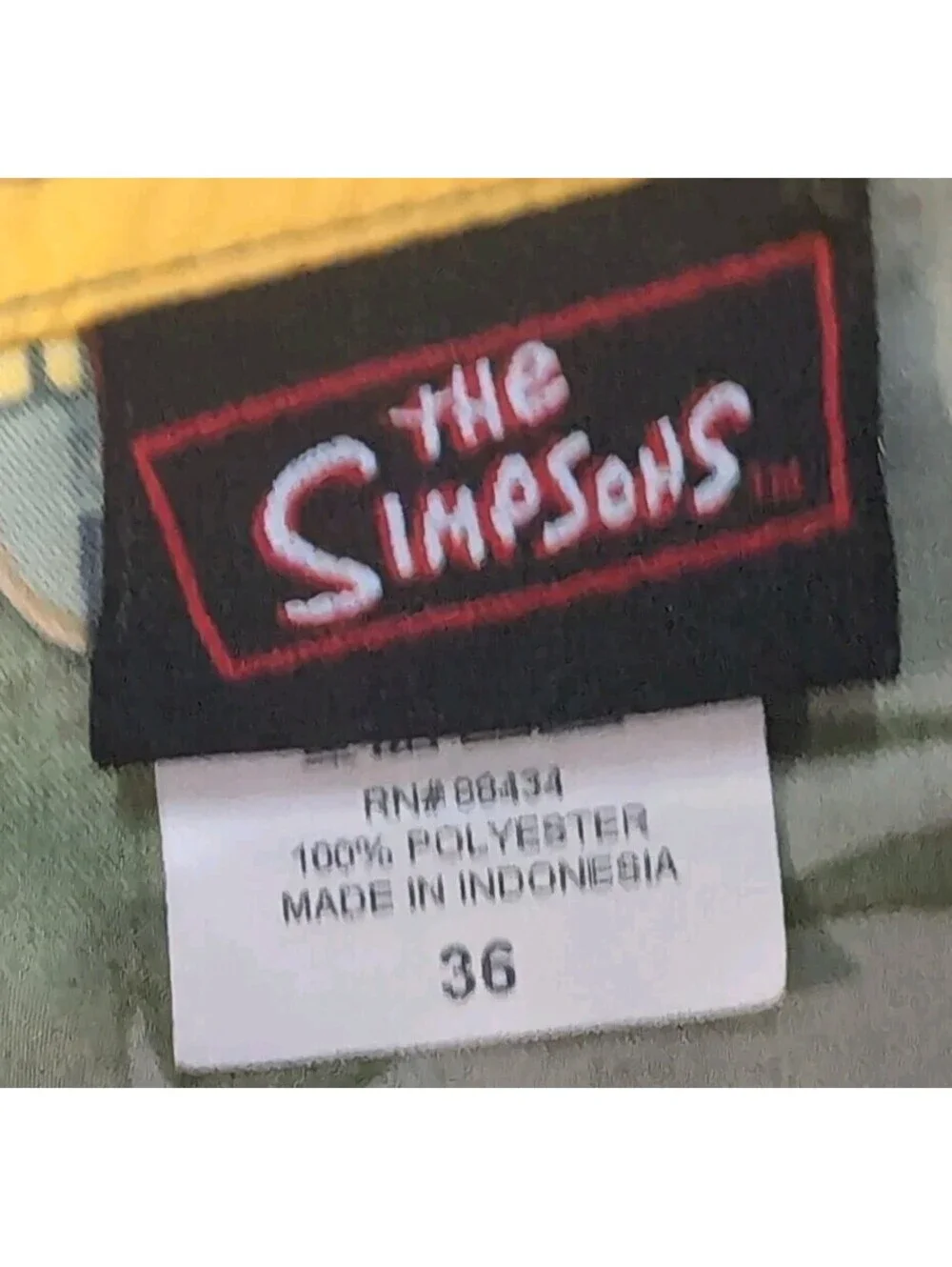 Vintage Simpsons Board Shorts Bathing Suit 2004 Mens Sz 36 Graphic Surf Board